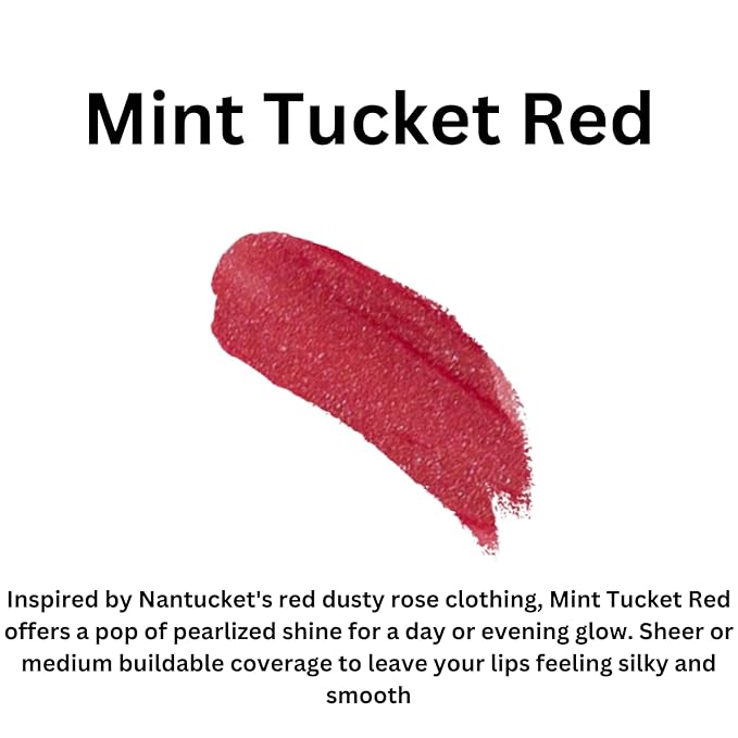 Boston Mints Mint Tucket Red Lip Gloss (.25oz) -Vegan, gluten-free, cruelty-free formula with Aloe, Vitamins C & E, and a refreshing hint of spearmint extract for soft and hydrated lips.