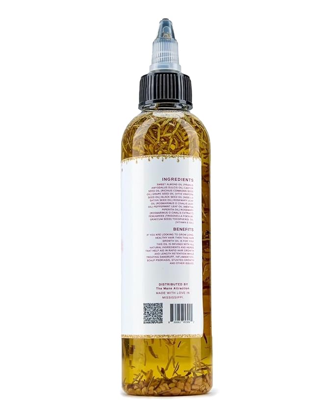 The Mane Attraction Extra-Strength Herbal Hair Growth Oil, 4 Fl Oz