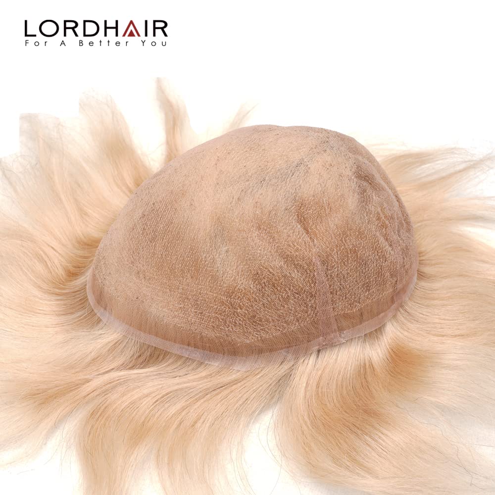 Lordhair Hair System for Men Real Human Hair Full French Lace Mens Hair System Size 8x10 inches Mens Toupee #22