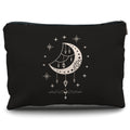 Nogrit Tarot Makeup Bag,Witchy Gifts,Witchy Gifts For Women,Boho Makeup Bag,Boho Crescent Moon Celestial Small Cosmetic Makeup Bag for Purse