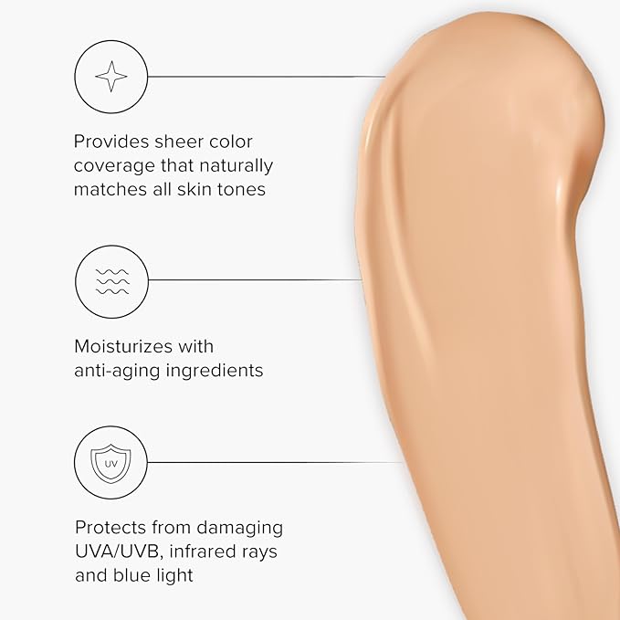 Healthy Skin Lab Protect Tinted Moisturizer SPF 50, Sheer Universal Tint, Lightweight Hydrating Mineral Sunscreen for Face, Hyaluronic Acid, Broad-Spectrum Daily SPF, Dermatologist-Tested, 1.8 oz