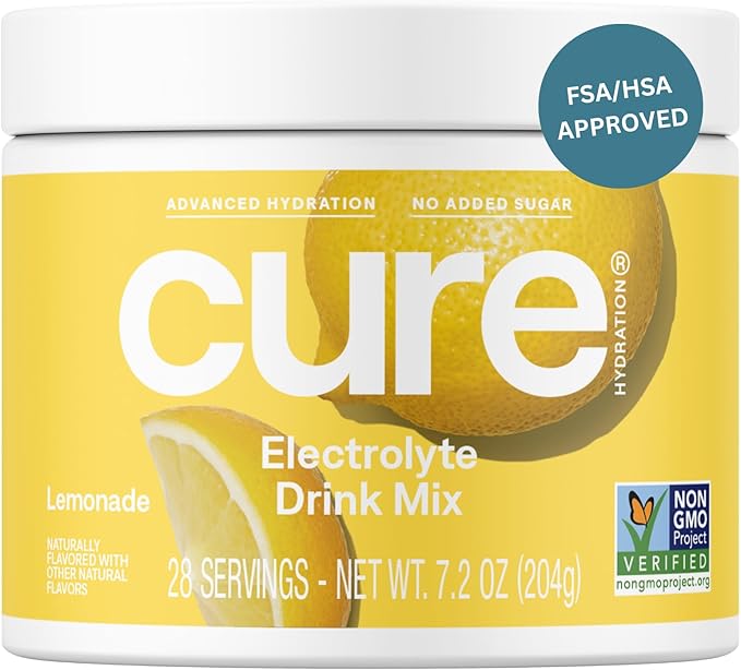 Cure Hydration - Electrolyte Drink Powder Lemonade 28 Servings