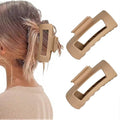 Silicone Hair Clips, Cloud Hair Pins for Women, 3.9 inch Soft Hair Claw Clip for Thick/Fine/Thin/Curly Hairstyle, Khaki 2 Pack