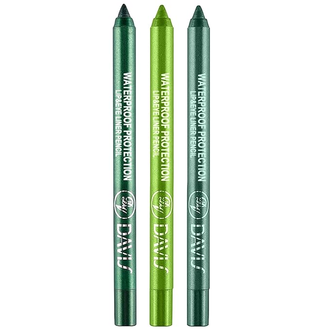 Meilury 3 Colorful Eyeliner Pen Set, Eye Shadow Pencil, Pearl Eyeliner Kit Metallic Glitter Colored Eye liner for Women Eye&Lip Liner Professional Waterproof Eye Makeup (3PCS A)
