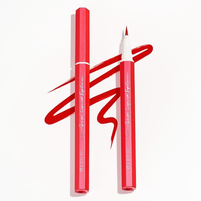 YES.EYE DO Liquid Eyeliner, Red Eyeliner Pen, Long Lasting Colored Eye Liner Pen with Precision Felt Tip, Water Removable, Friendly to Sensitive Skin, Party Makeup (Crimson Rave)