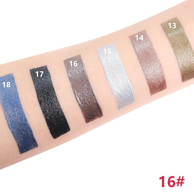 Dark Taupe Shimmer Cream Eye Shadow Stick Makeup for Women, Dark Taupe Shimmer Matte Eye Shadow Brightener Stick for Eyes, Waterproof Eyeshadow Pencil Applicator Blendable for Eye Highlight 16