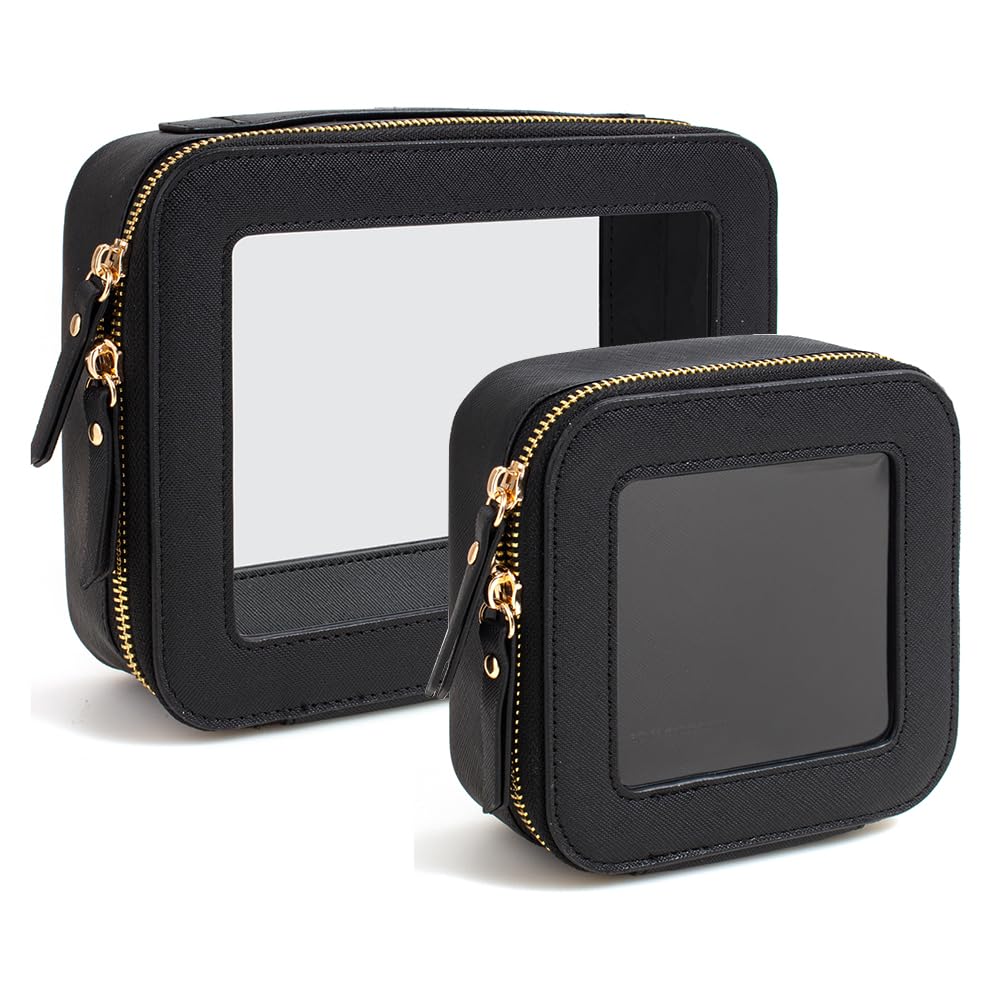 Clear Mahjong Tile Bag, Makeup Bag Set Travel Makeup Case Clear Cosmetic Travel Bag Small Makeup Organizer Mini Make Up Pouch for Purse Waterproof Toiletry Bag Portable Car Essentials Car Organizer