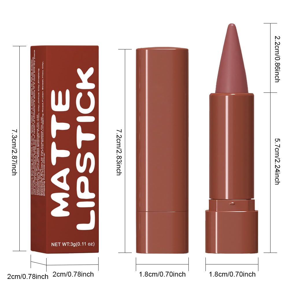 JUAAZIN Smokey Topaz Gradient Matte Lip Liner Pencil Crayon for Women - Waterproof Smudge-Proof Kissproof Long-Wear Lip Pencil, Flawless Contour Ombre Effect Lip Crayon,Creamy Pigmented Lip Liner 02#