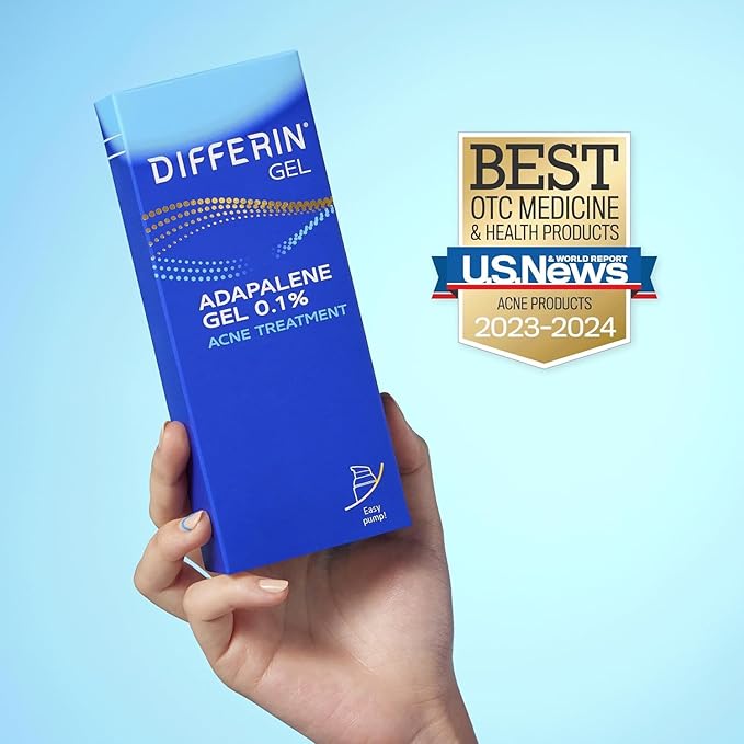 Differin Acne Retinoid Treatment Gel, 0.1% Adapalene, 15g Pump