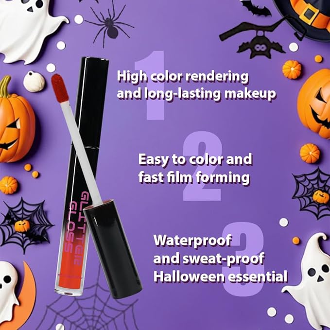 CAKAILA Red Matte Lipstick for Women,Liquid Lipstick,Long Lasting Waterproof Lightweight Comfortable Non-Drying Bold Dark Lip Gloss for Gothic Stage Makeup,Cruelty Free