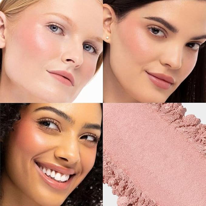 HHLTOH Single Nude Beige Matte Powder Blush Palette Face Makeup, Blush for Looks Younger Cheeks, Monochrome Cream Blushes Lightweight Long Lasting, Blush for Women All Skin Tones Paleta de, 02