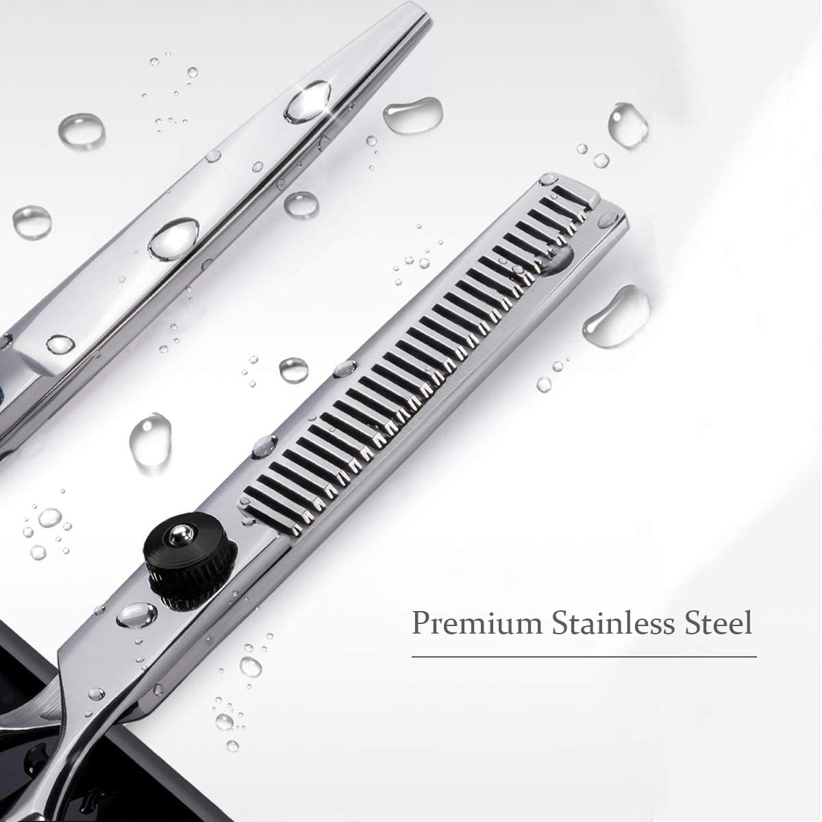 Fcysy Professional 6 Inch Haircut Scissors - Barber Shears with Comb, Salon Hair Shears for Men, Women & Pets