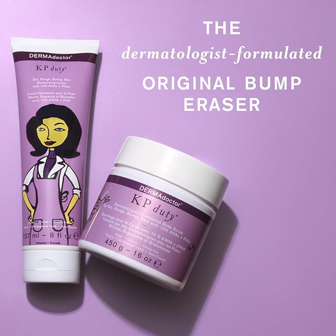 DERMAdoctor KP Bump Eraser Scrub 16 oz + Lotion 8 oz Kit