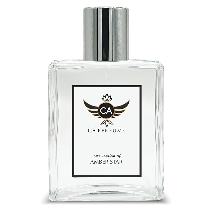 CA Perfume Impression of Amber Star for Women and Men Eau De Parfum Amber Woody Scent Long Lasting Unisex Fragrance Signature Scent for Day and Night Wear 3.4 Fl Oz 100ml