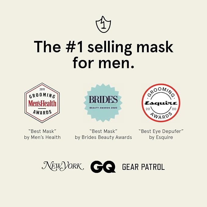 JAXON LANE Bro Mask Korean Face Mask for Men, Hydrogel Masks, 4 x 4 Pack