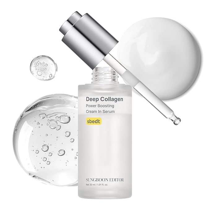 SUNGBOON EDITOR Deep Collagen Serum, 5% Volufiline + 58% Low Molecular Collagen + 2% Niacinamide, Hydrating & Smoothing Face Serum, Korean Skincare, 1.01 fl oz, Gifts for Women