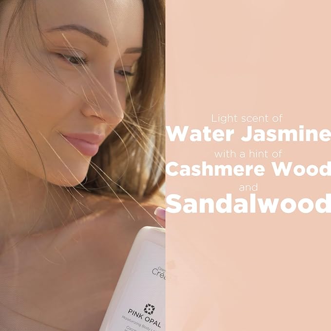 Cosmétiques Créatifs Pink Opal Moisturizing Shimmering Body Lotion with Coconut Butter and Hyaluronic Acid, 8.5 fl. oz.