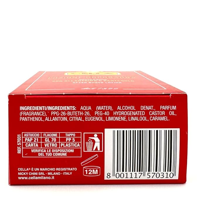 Cella Milano Classic Wood & Citrus After Shave Lotion,100 ml, Made in Italy