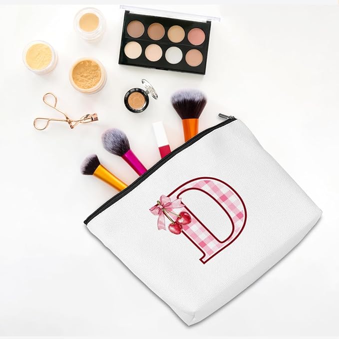 CQM Cherry Bag Initial D Makeup Bag Cherry Gifts for Women Cosmetic Bags