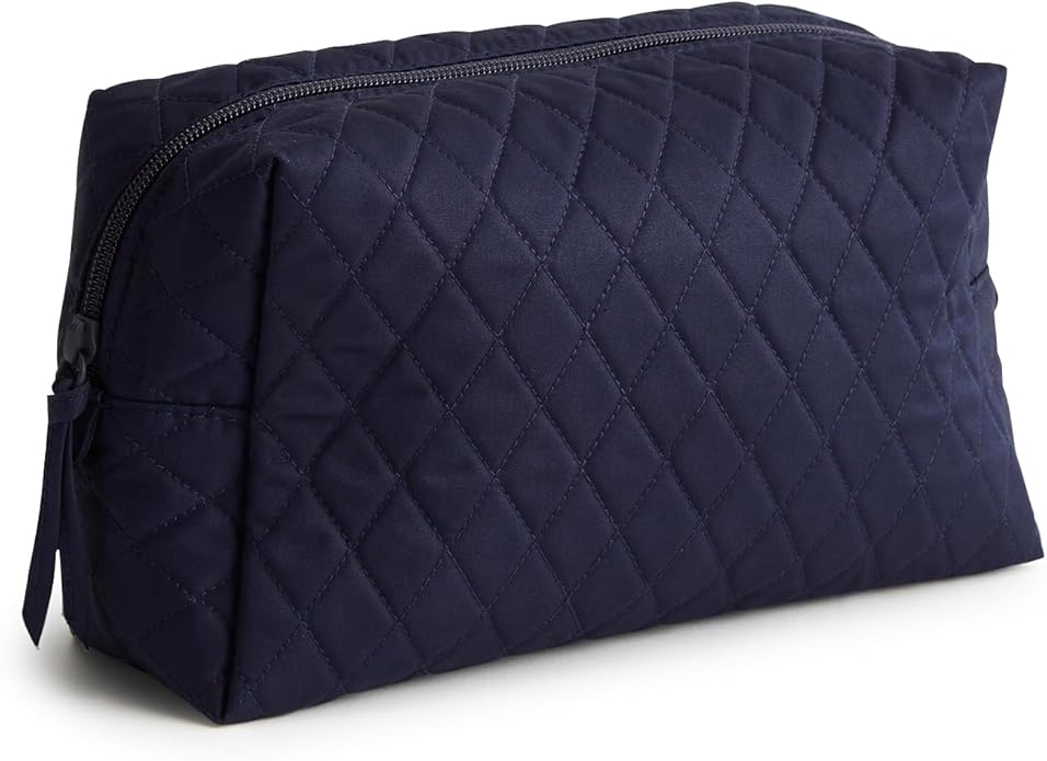 Vera Bradley Women's Premium Cotton Large Cosmetic, Peacoat, One Size