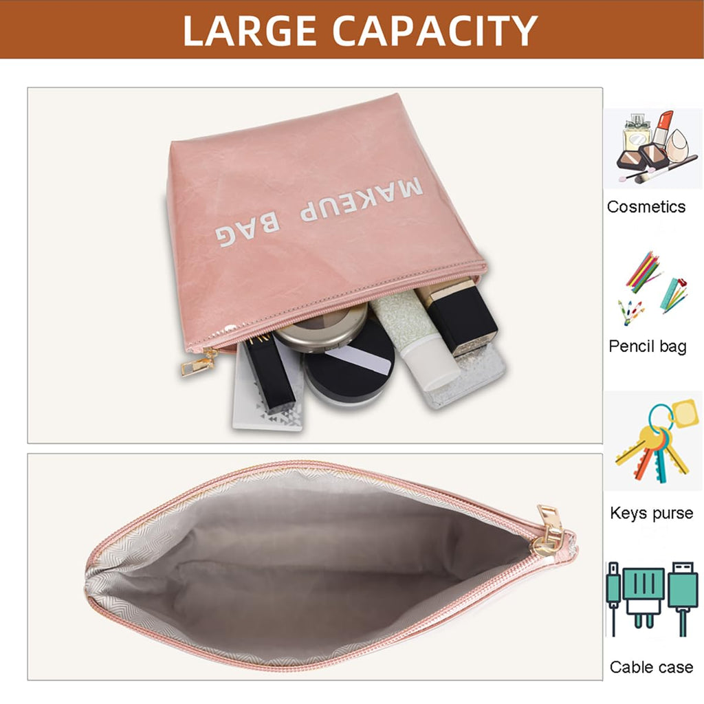 getgto Makeup Bag for Women, Portable Waterproof Cute Cosmetic Bags