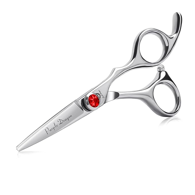Purple Dragon 4.5 Barber Hair Cutting Scissors Small Moustache Shears