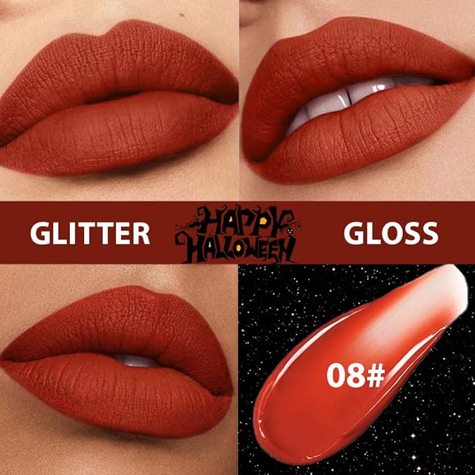 CAKAILA Red Matte Lipstick for Women,Liquid Lipstick,Long Lasting Waterproof Lightweight Comfortable Non-Drying Bold Dark Lip Gloss for Gothic Stage Makeup,Cruelty Free