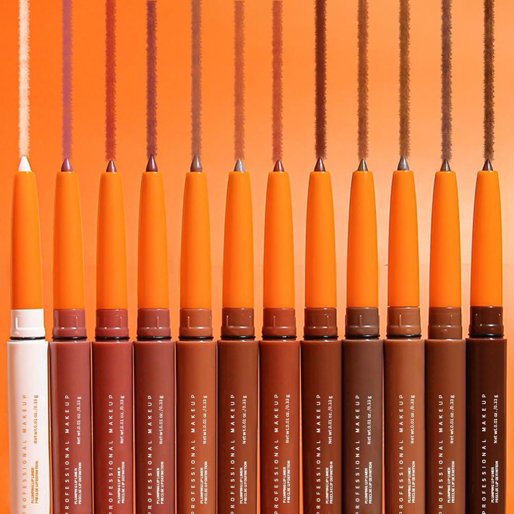KXmzeG Matte Lip Liner Pencil for Shaping Lips, Retractable Creamy Brown Crayon LipLiner Pencil, Long Lasting Waterproof Lipstick Lip Liner Makeup, Vegan Beauty 03#