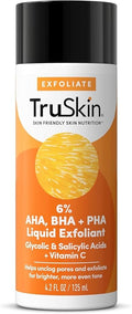 TruSkin AHA PHA BHA Liquid Exfoliant Toner with Vitamin C, 4.2 fl oz
