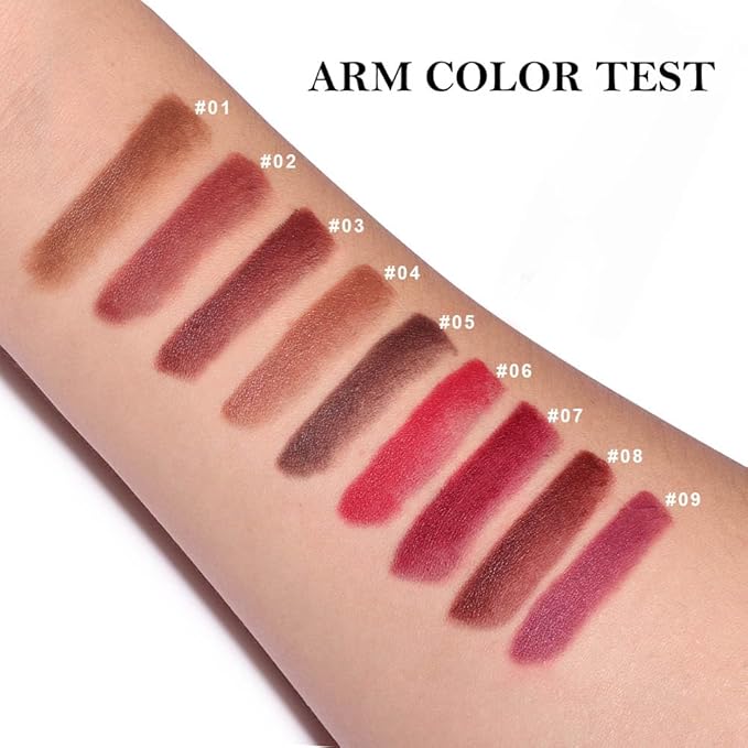 BINGBRUSH 2-in-1 Gradient Lip Liner & Lipstick Combo,Matte Longwear Waterproof Lip Pencil with Cone Tip,Smudge Proof Crayon for Flawless Ombre Contour,Women's Long Lasting Makeup Set (06#Carmine)