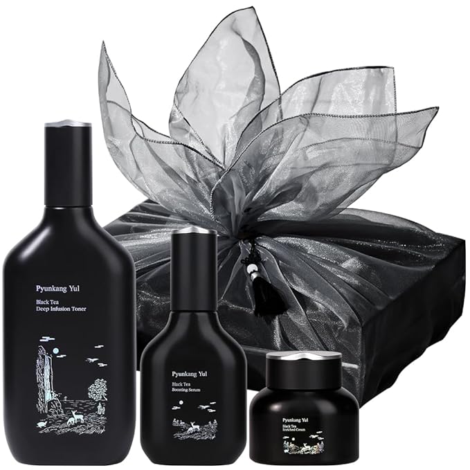 Pyunkang Yul PKY Calming Line Gift Box Set-Korean Facial Skin Care Essential for Daily Moisturizing with Toner, Serum, Cream, Vegan & Cruelty Free