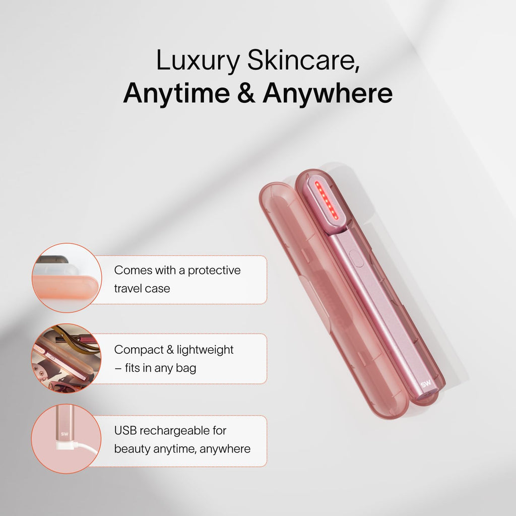 Solawave 4-in-1 Radiant Renewal Red Light Therapy Wand & Renew Complex Activation Serum | Beauty Device for Face & Neck | Serum Boosts Anti-Aging Effects, Reduces Wrinkles, Dark Circles & Puffiness