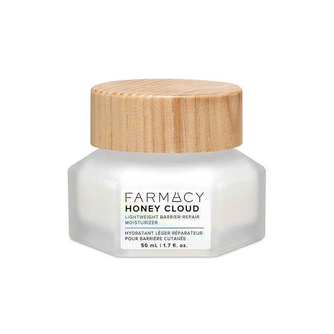 Farmacy Honey Cloud Face Moisturizer Cream - Lightweight Face Lotion with Hyaluronic Acid + Peptides - Breathable Moisture + Barrier Repair - Facial Moisturizer for Combo, Sensitive + Oily Skin (50ml)