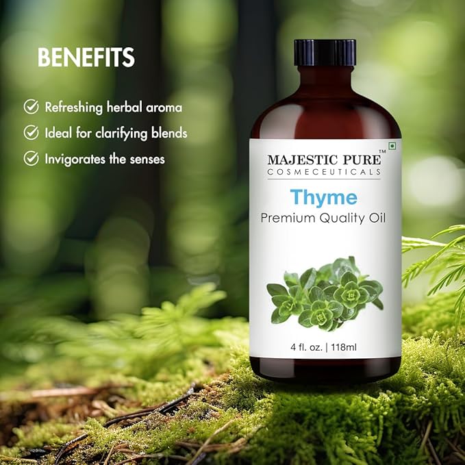 Majestic Pure Thyme Essential Oil for Diffuser - 4 Fl Oz