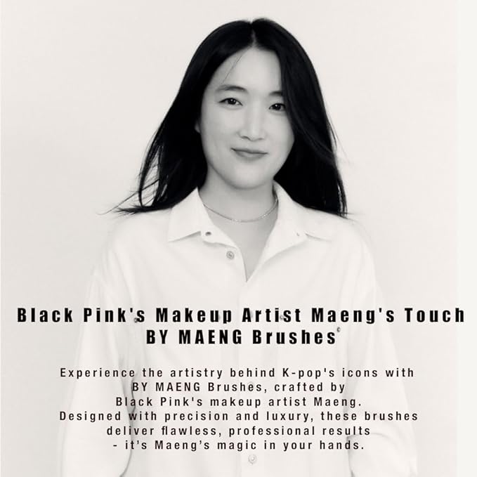 [SOO ADOR] BY MAENG #33 Highlighter & Powder Brush - Multi-Functional Brush for Flawless Highlighting and Setting | Designed by K-Pop Makeup Artist Maeng | Makeup Brush Powder Brush