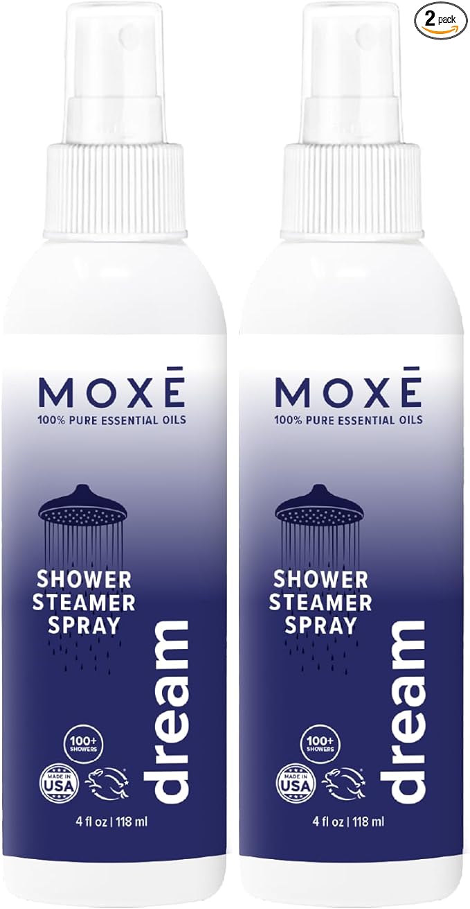 MOXĒ Dream Shower Steamer for Bedtime Routine & Tension Relief, 4oz, 2 Pack
