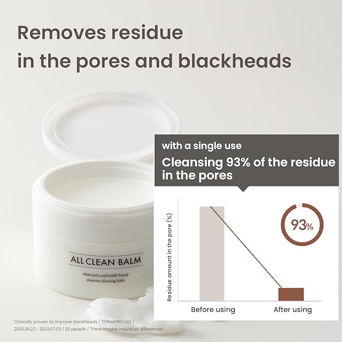 HEIMISH All Clean Balm, Cleansing Balm, Waterproof Eye Makeup Remover, Oil Cleanser, Face Wash, Double Facial Cleanse, Vegan, For All Skin Types, Korean Skincare, 4.0 fl oz / 120ml