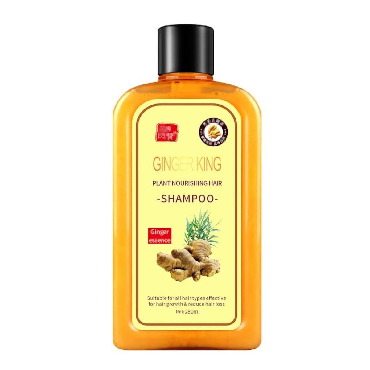 Ginaday Instant Ginger Hair Regrowth Shampoo, Ginger Anti-Fall Shampoo for Hair Growth, Anti-Hair Loss Hair Shampoo (1Pcs 16.91FL.oz/500ML)