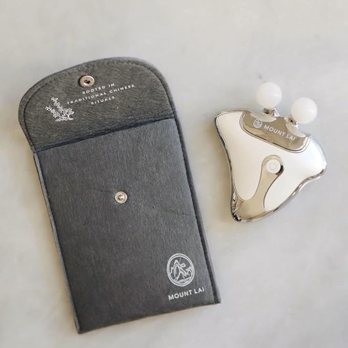 Mount Lai - The Vitality Qi LED Gua Sha Device | LED Light Therapy for Face | Gua Sha Facial Tools for Firming, Lifting, Sculpting, Anti-Aging, Tension-Melting | Face Lift Device Heat Therapy