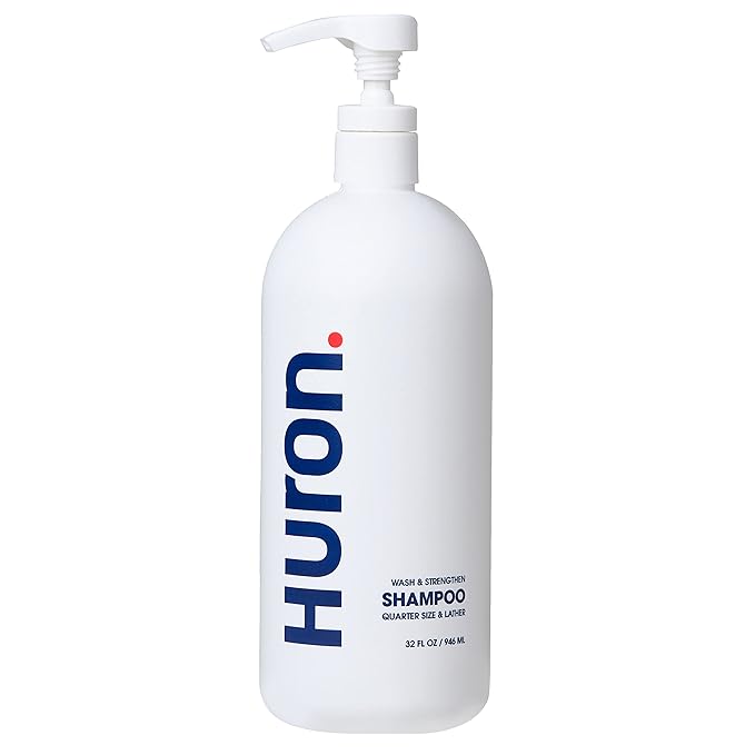 Huron Shampoo for All Hair Types: Cleans + Strengthens Hair, 30.3 oz