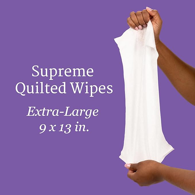NorthShore Supreme Heavy-Duty Quilted Cleansing Wipes, X-Large, 600 Count
