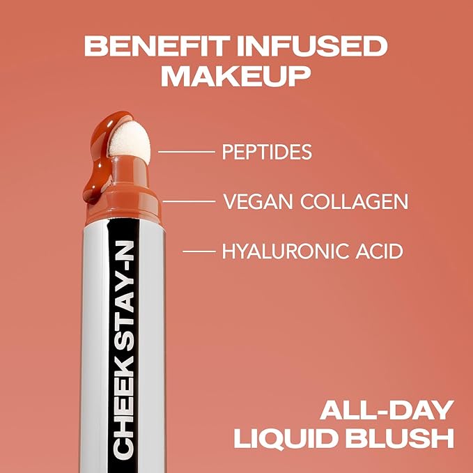 Sacheu Cheek STAY-N Liquid Blush, Dewy Finish, I'm Hot