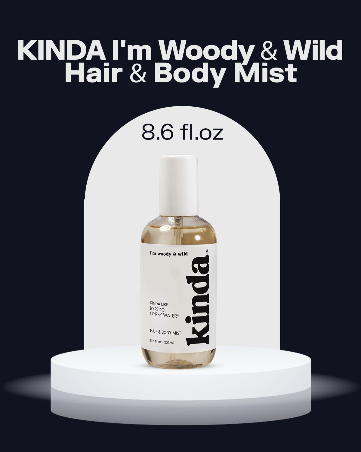 PB ParfumsBelcam KINDA I’m Woody & Wild Hair & Body Mist – Our Version of Byredo Gypsy Water – Mystical Forest Scent with Pine, Lemon, Sandalwood & Vanilla, Christmas Gifts for Women, 8.6 fl.oz