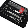 Purple Dragon 8 inch 3 in 1 Professional Pet Grooming Thinning(Silver)