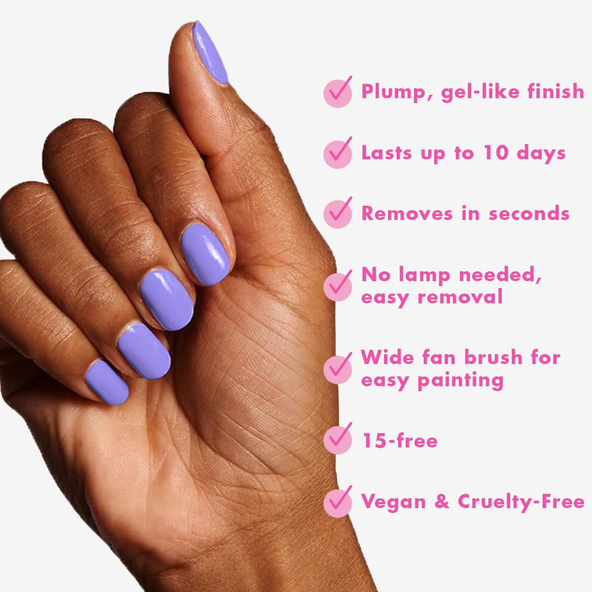 Olive & June Long Lasting Nail Polish, Bold & Unshaken Purple