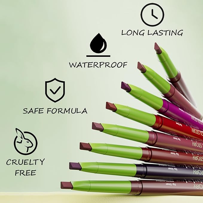 KIMIEYE Nourishing Lip Gloss with Matte Finish Lip Liner Combo Set, Clear Nude Pink Brown Long Lasting Hydrating Lip Glow Oil, High Pigmented Lightweight Lipstick Makeup for Women, #3 ROSE