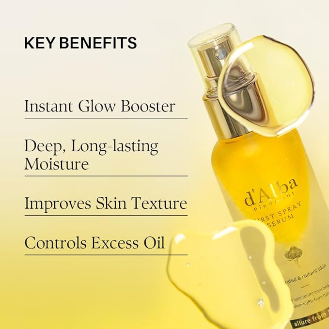 d'Alba Piedmont White Truffle First Spray Serum (3.38 fl oz x 2 Bottles)