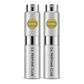 CA Perfume Impression of Platinself for Men Woody Floral Musk Scent Long Lasting Cologne for Men Eau De Parfum Travel Size Refillable Atomizer Spray 0.27 Fl Oz 8ml (Pack of 2)