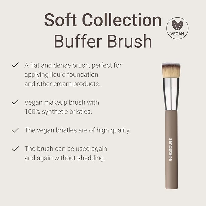 Sandstone Scandinavia Flat Top Foundation Brush