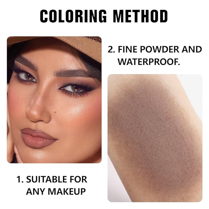 FeiCuiYun Matte Singe Eye Shadow Palette Makeup, Matte Light Cocoa Monochrome Eyeshadow For Old Women, Mini Singe Pressed Pigmented Waterproof Sombras Para Ojos, Vegan, Talc, Paraben&Cruelty Free, 18